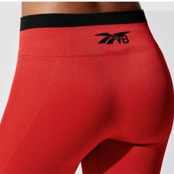 NWT Reebox X Victoria Beckhem Tight Leggings in Red S - Picture 2 of 11